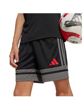 Short Adidas Y Squa25 Negro/Gris/Rojo niño