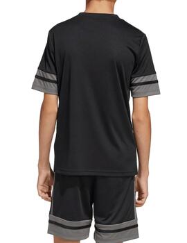 Camiseta Adidas Y Squa25 Negro, gris y rojo para niño