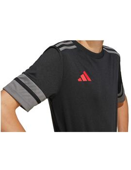 Camiseta Adidas Y Squa25 Negro, gris y rojo para niño