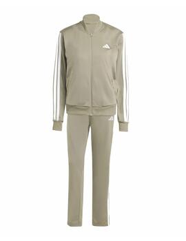 Chándal Adidas W ESS 3S Verde/Blanco para mujer