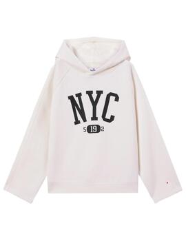 Sudadera Champion G NYC Hooded Blanco/Negro