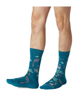 Calcetin Jimmy Lion Lemur Aqua Verde