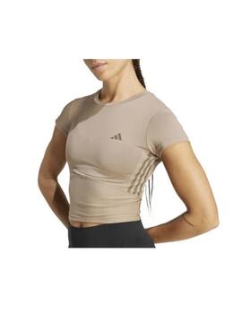 Camiseta Adidas W HYG RIB Baby Marrón