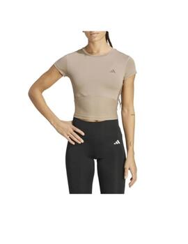 Camiseta Adidas W HYG RIB Baby Marrón