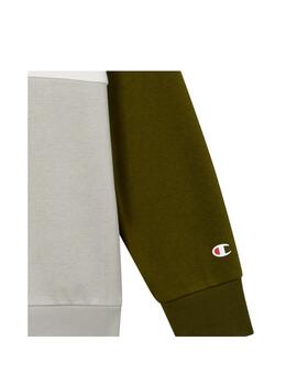 Sudadera Champion B Crewneck Verde/Beige