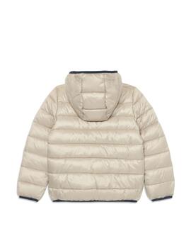 Cazadora Champion B Puffer Hooded Beige/Marino