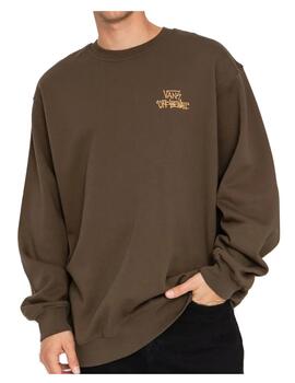Sudadera Vans MN Stomper Loose Fit Crew Marrón