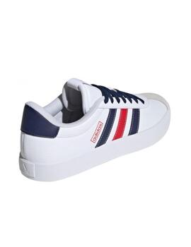 Zapatilla Adidas M VL Court 3.0 Blanco/Marino/Rojo
