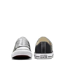 Zapatilla Converse All Star Baja Piel Negro/Blanco