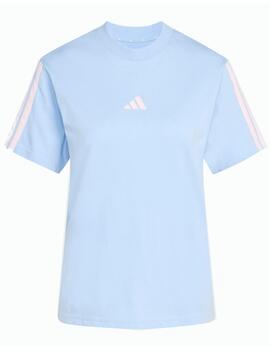 Camiseta Adidas W 3S SJ Azul/Rosa