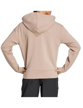 Chaqueta Adidas W D4T FZ Hoodie Marrón