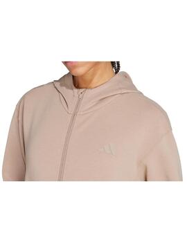 Chaqueta Adidas W D4T FZ Hoodie Marrón