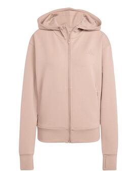 Chaqueta Adidas W D4T FZ Hoodie Marrón