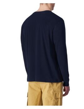 Camiseta Champion M Crewneck Long Marino