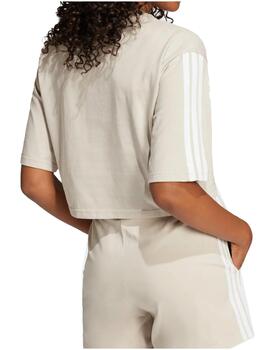 Camiseta Adidas W 3S SJ TLR Beige/Blanco