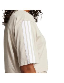 Camiseta Adidas W 3S SJ TLR Beige/Blanco