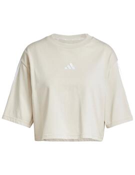 Camiseta Adidas W 3S SJ TLR Beige/Blanco