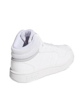 Zapatilla Adidas Hoops 3.0 Mid K Blanco