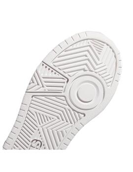 Zapatilla Adidas Hoops 3.0 Mid K Blanco