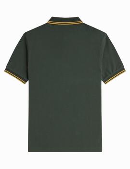 Polo Fred Perry Verde y amarillo para hombre