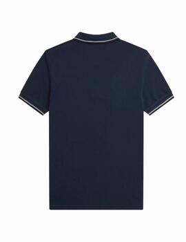 Polo Fred Perry Marino y gris para hombre