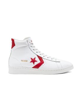 Zapatilla Converse Pro Leather Piel Blanca/Rojo