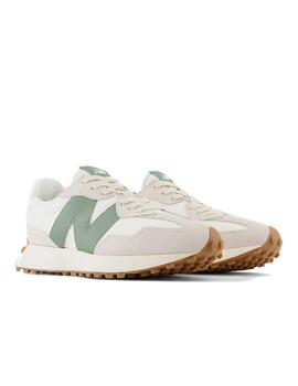 Zapatilla New Balance U 327LX Lea Crudo/Verde