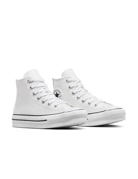 Zapatilla Converse Eva Plaform Alta Piel PS Blanco