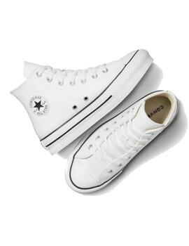 Zapatilla Converse Eva Plaform Alta Piel PS Blanco