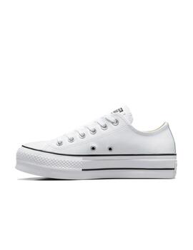 Zapatilla Converse Platform Baja Piel Blanco