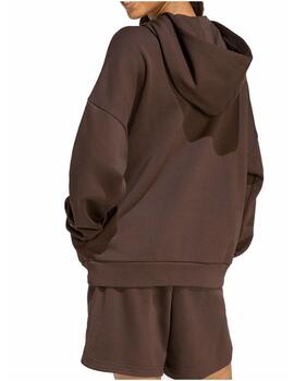 Sudadera Adidas W 3SS FL Hoodie Marrón