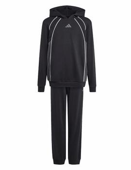 Chándal Adidas J CB FT TS Negro/Gris/Blanco