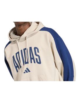 Sudadera Adidas M Collegiate Hoddie Beige/Marino