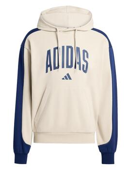 Sudadera Adidas M Collegiate Hoddie Beige/Marino