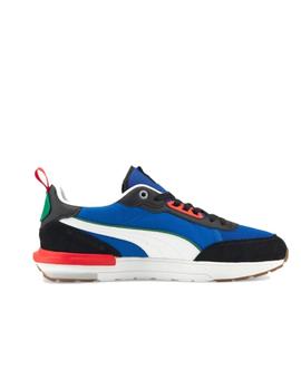 Zapatilla Puma R22 Hombre Azul y Negro