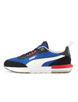 Zapatilla Puma R22 Hombre Azul y Negro