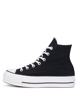 Zapatilla Converse Platform Alta Lona Negro/Blanco