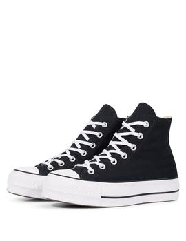 Zapatilla Converse Platform Alta Lona Negro/Blanco