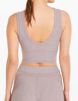 Top Puma Studio Yogini Luxe Quail Heather