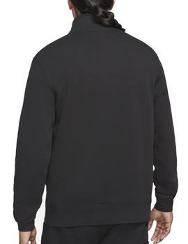 Sudadera Nike Brushed-Back 1/2 Zip Hombre Negro