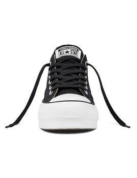 Zapatilla Converse Platform Baja Lona Negro/Blanco