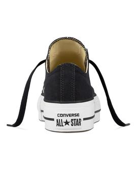 Zapatilla Converse Platform Baja Lona Negro/Blanco