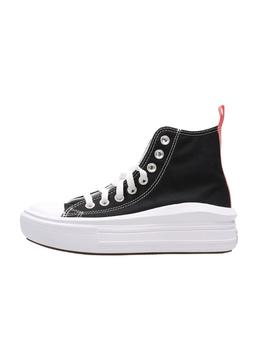 Zapatilla Converse Move Alta Lona GS Negro/Rosa