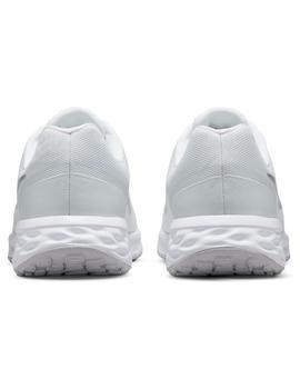 Zapatilla Nike W Revolution 6 NN Blanco/Plata