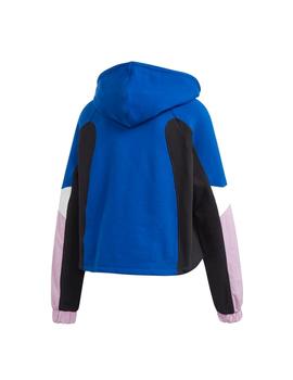 Sudadera Adidas Cropped Hoodie Mujer Azul