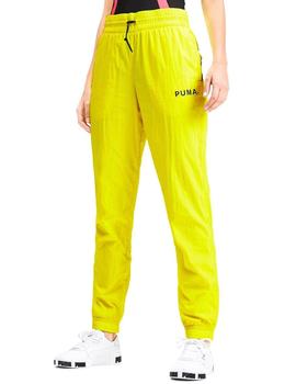 Pantalon Puma Chase Woven Mujer Amarillo