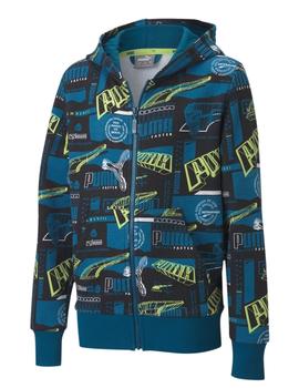 Sudadera Puma ALpha AOP Niño Digi Azul