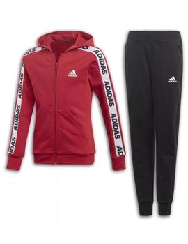 Chandal Adidas YB HOOD COT Niña Granate