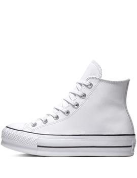 Zapatilla Converse Platform Alta Piel Blanco