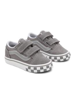 Vans Old Skool V Cuadros Gris y Blanco